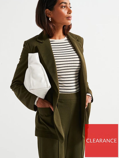 Everyday Edge To Edge Jersey Blazer - Khaki