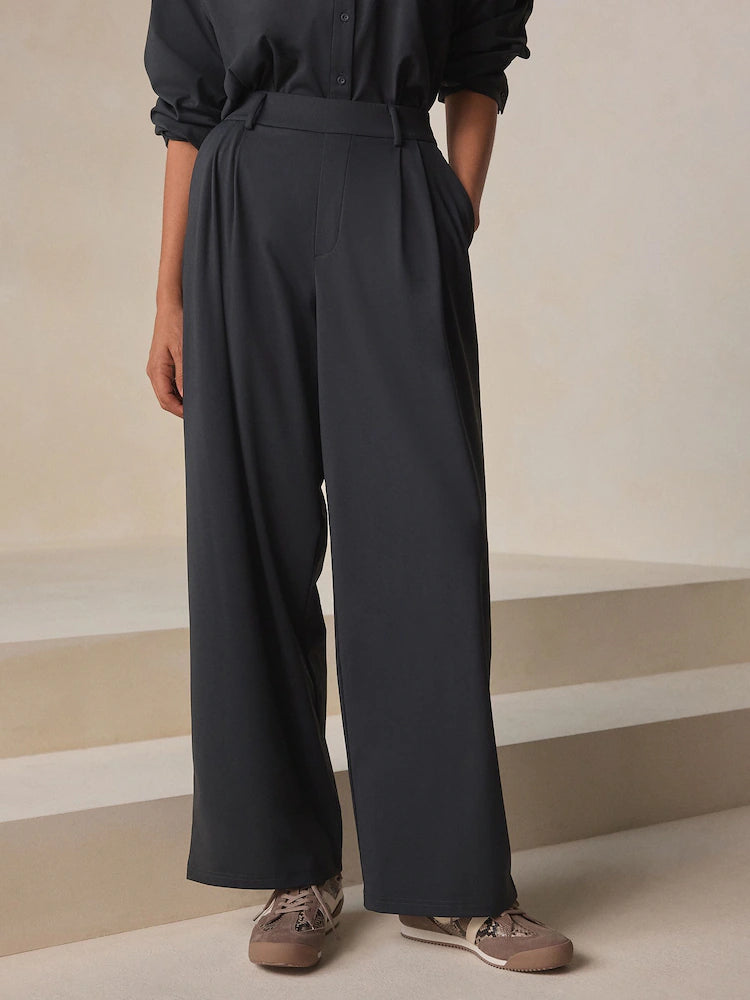 Black N. Premium Wide Leg Tailored Trousers