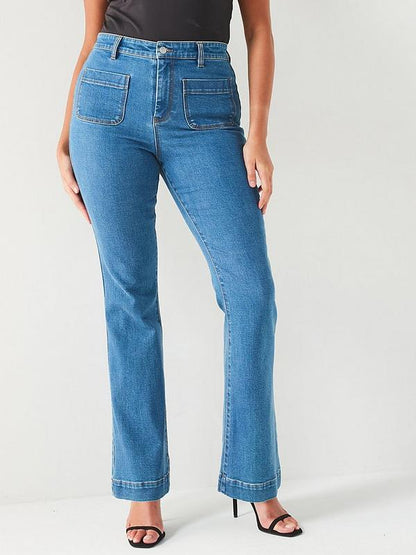 V by Very Curve Stretch Kickflare Jean - Dark Wash