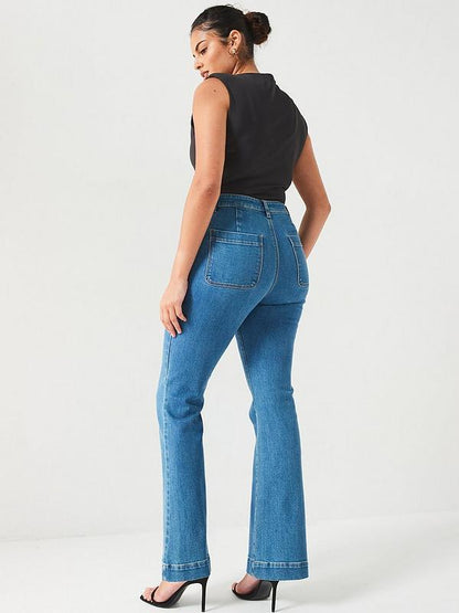 V by Very Curve Stretch Kickflare Jean - Dark Wash
