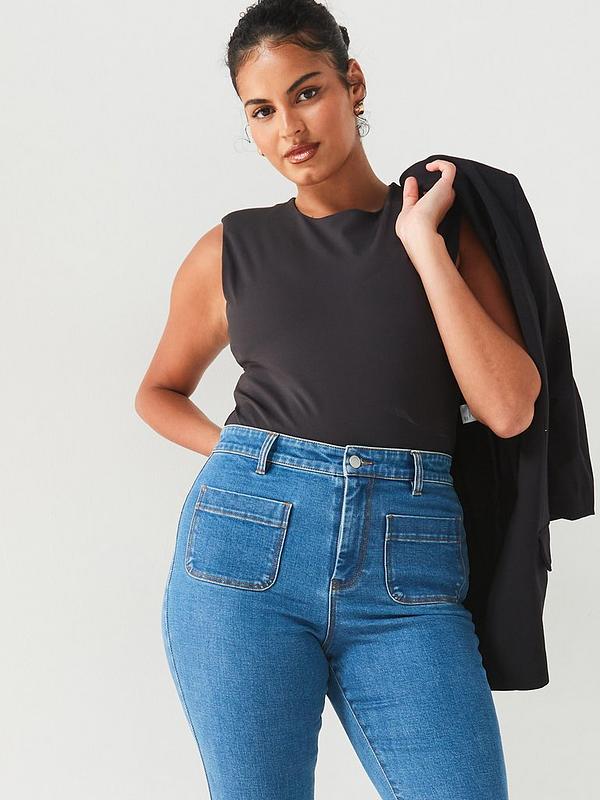 V by Very Curve Stretch Kickflare Jean - Dark Wash