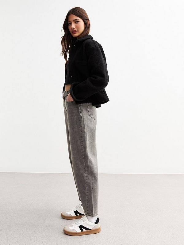 New Look Denim Barrel Leg Jeans - Grey