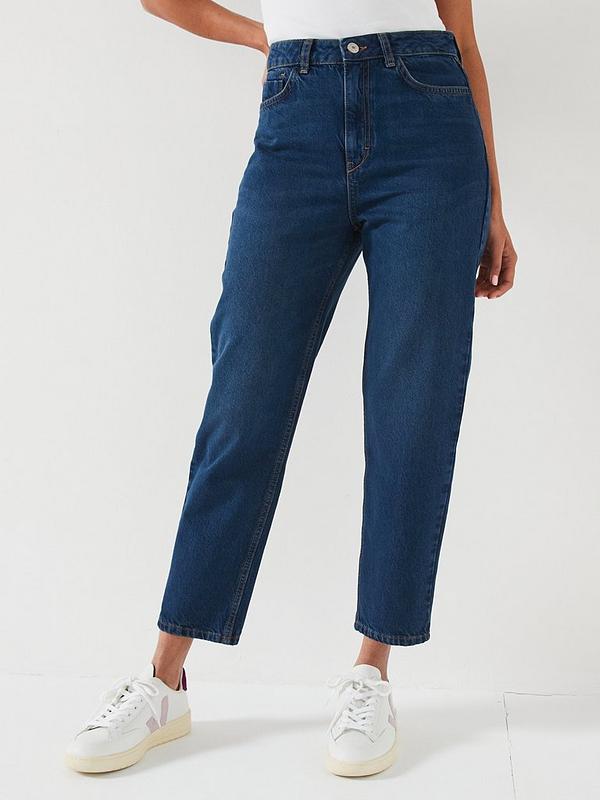 V by Very High Waist Mom Jeans - Dark Wash