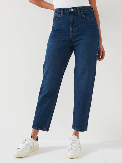 V by Very High Waist Mom Jeans - Dark Wash