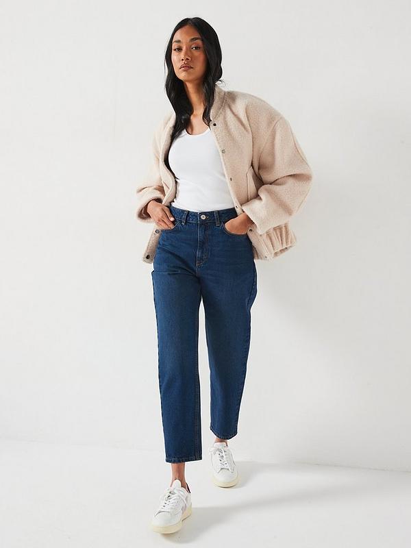 V by Very High Waist Mom Jeans - Dark Wash