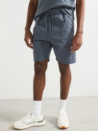 Very Man Heavyweight Washed Jogger Shorts - Dark Blue