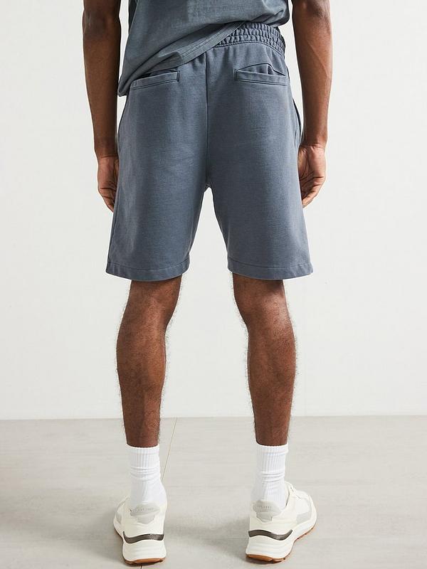 Very Man Heavyweight Washed Jogger Shorts - Dark Blue
