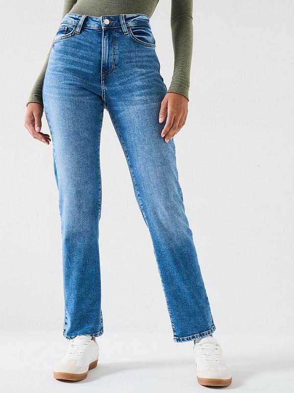 Everyday Short Authentic Straight Leg Jeans - Midi Wash