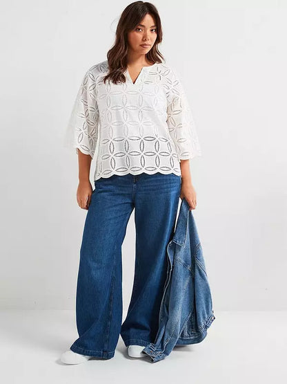 Embroidered Blouse - Cream