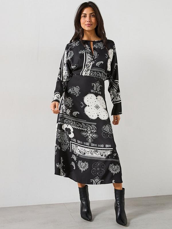 Paisley Batwing Midaxi Dress - Print