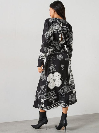 Paisley Batwing Midaxi Dress - Print