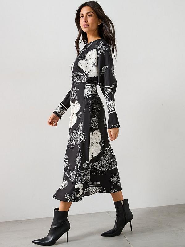 Paisley Batwing Midaxi Dress - Print