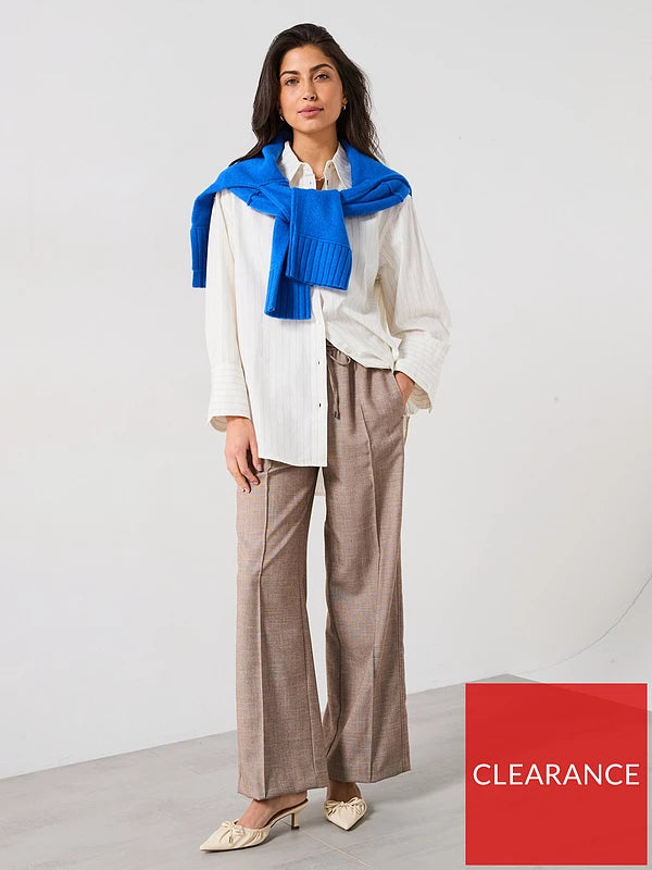 Relaxed Stripe Cotton Oversized Shirt - Multi