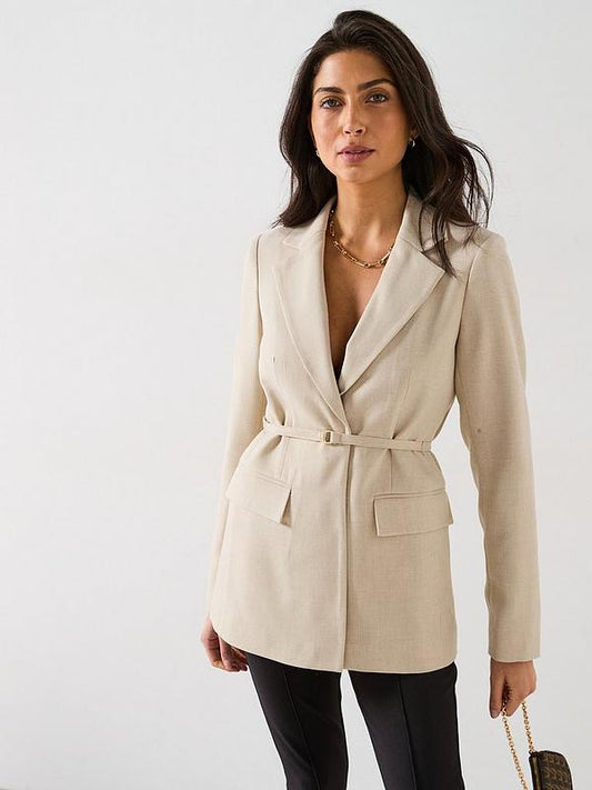 V by Very Belted Blazer - Beige