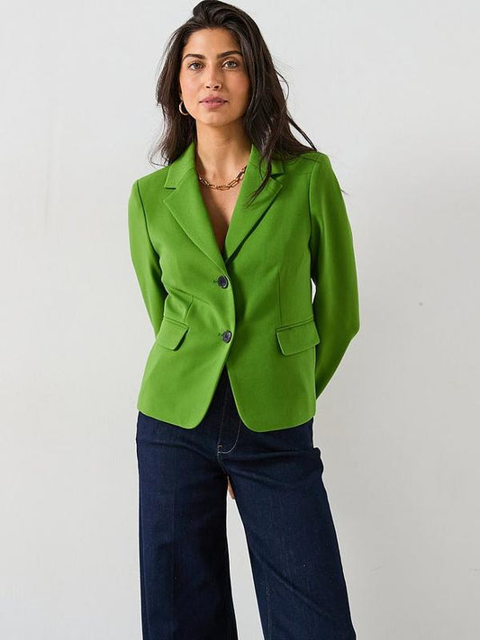 Fitted Short Blazer - Green