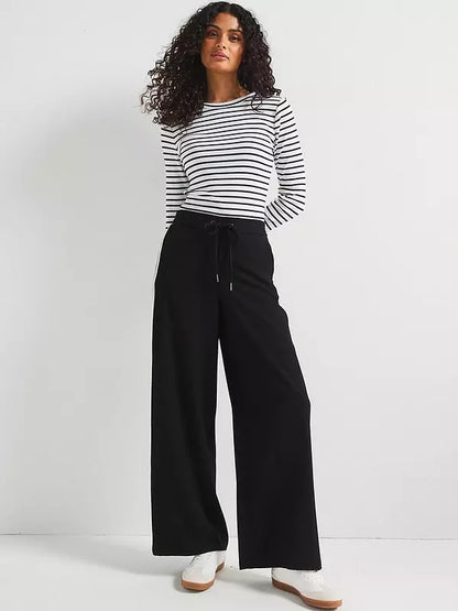 Everyday Long Sleeve Rib T-Shirt Stripe - Navy