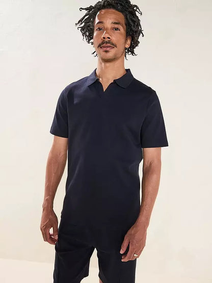 Very Man Interlock Notch Polo - Navy