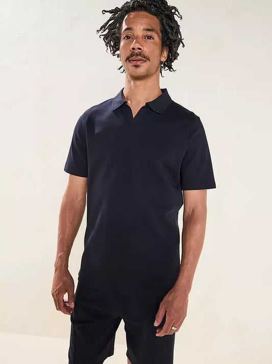 Very Man Interlock Notch Polo - Navy