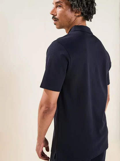 Very Man Interlock Notch Polo - Navy