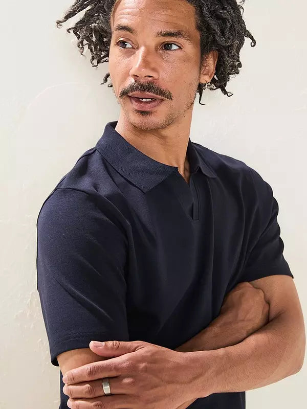 Very Man Interlock Notch Polo - Navy