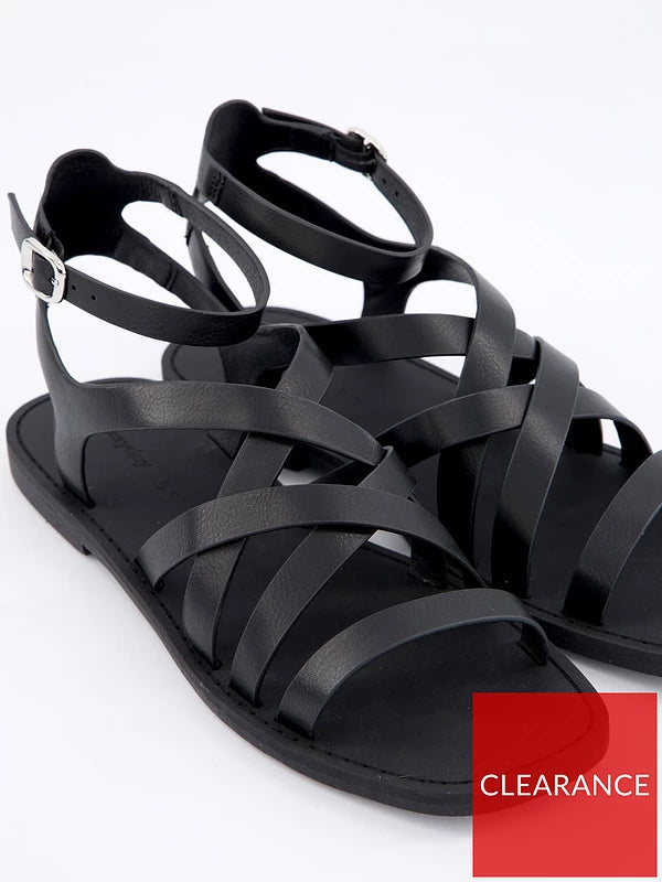 Everyday Strappy Sandal Black