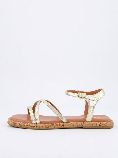 V by Very Comfort Comfort Strappy Sandals - Gold