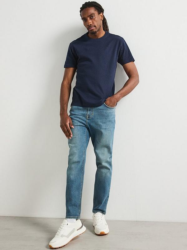 Very Man Textured Jacquard T-Shirt - Navy