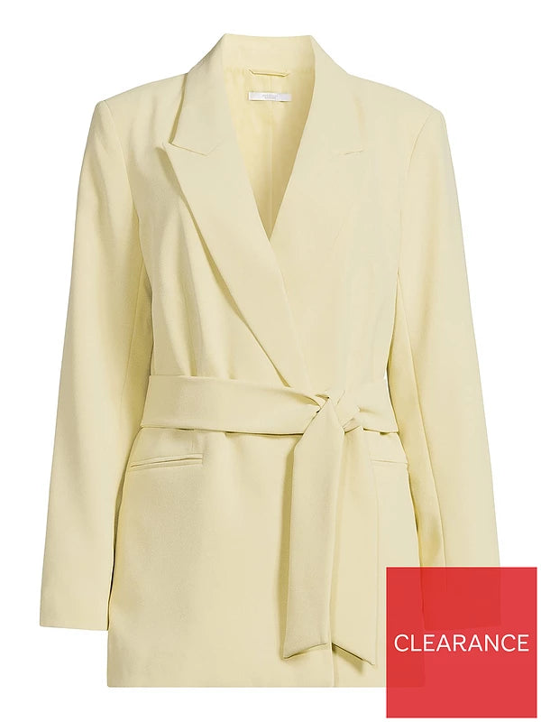 Oversized Blazer With Neck Scarf Green