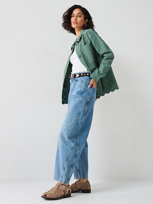 V by Very Cutwork Utility Jacket - Khaki