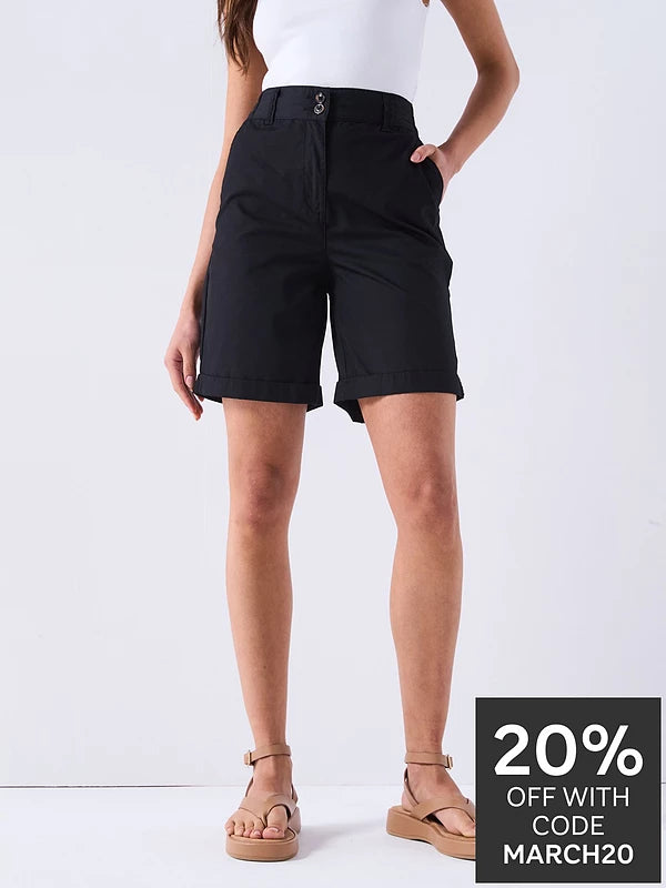 Everyday Two Pack Poplin Shorts - Black/Khaki