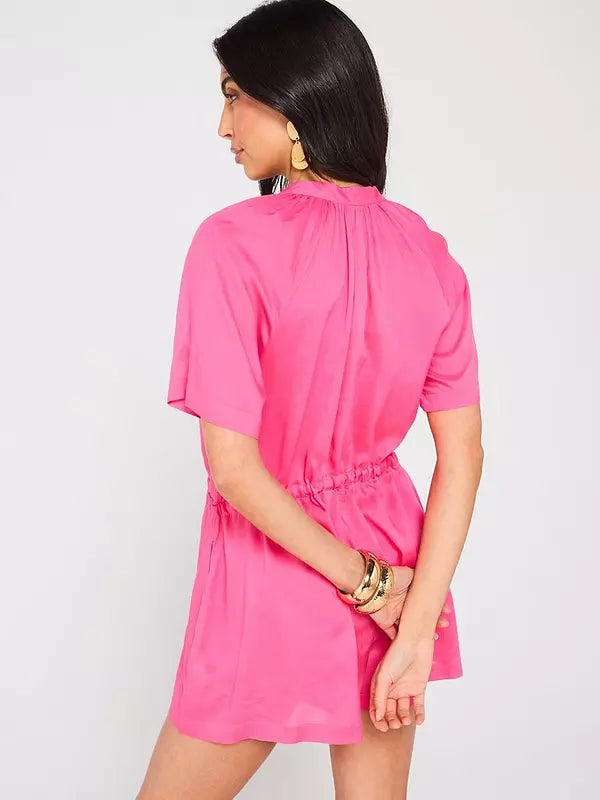 V by Very Button Front Floaty Beach Playsuit