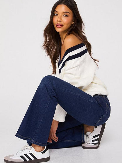 High Waist Supersoft Flare Jeans - Dark Wash