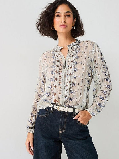 Georgette Printed Blouse - Print