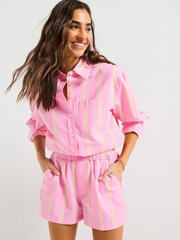 Striped Playsuit - Pink
