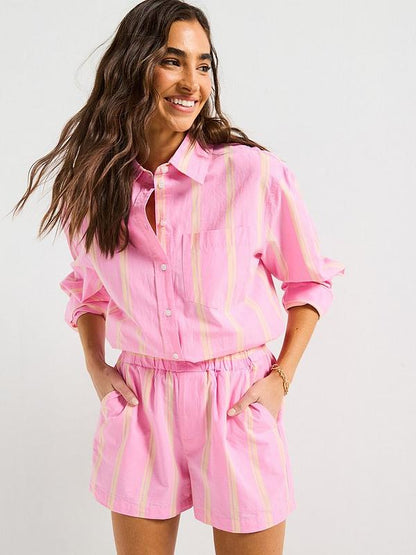 Striped Playsuit - Pink