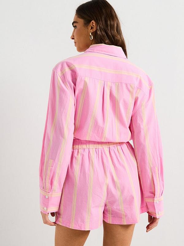 Striped Playsuit - Pink