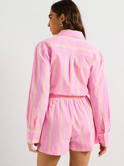 Striped Playsuit - Pink