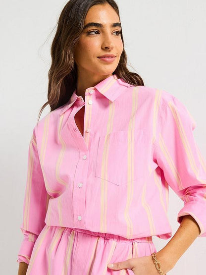 Striped Playsuit - Pink