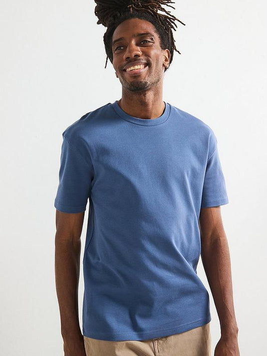 Very Man Relaxed Fit Interlock T-Shirt - Mid Blue