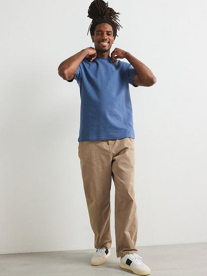 Very Man Relaxed Fit Interlock T-Shirt - Mid Blue