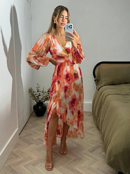 Style Cheat Toni Midi Dress - Rust Orange