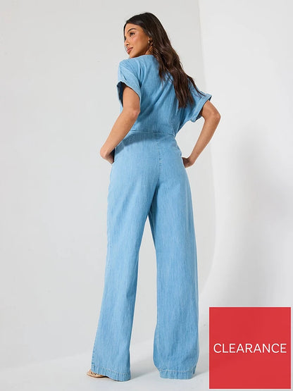 Soft Denim Jumpsuit-Light