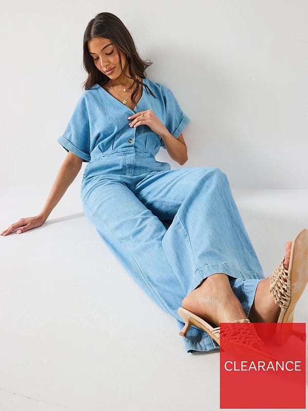Soft Denim Jumpsuit-Light