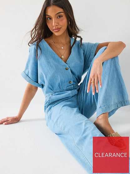 Soft Denim Jumpsuit-Light
