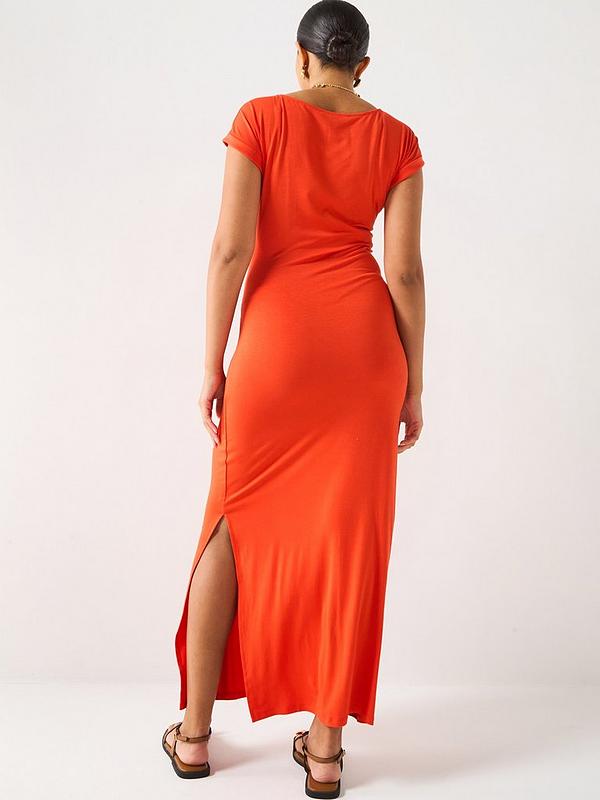 V by Very Tie Side Dress - Red