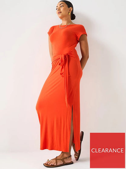V by Very Tie Side Dress - Red