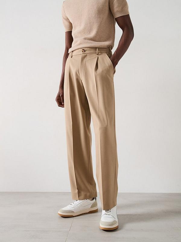 Selected Homme Loose Fit Finn Flex Trousers - Beige