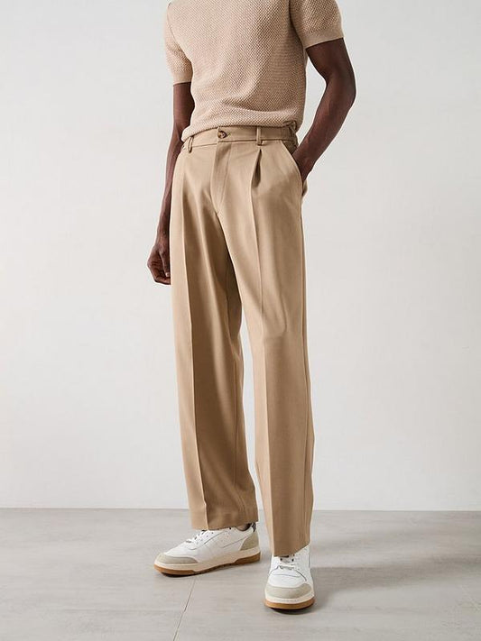 Selected Homme Loose Fit Finn Flex Trousers - Beige