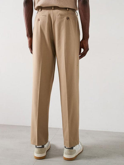 Selected Homme Loose Fit Finn Flex Trousers - Beige