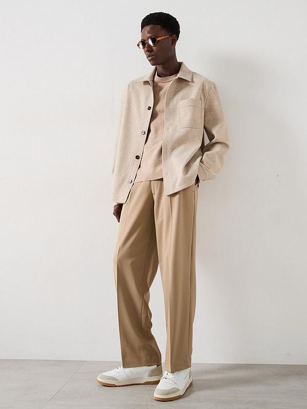 Selected Homme Loose Fit Finn Flex Trousers - Beige